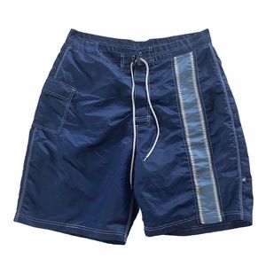 Third Coast Swim Shorts Nylon Trunks Surfing Blue Beach Surf Pool Sz 38 Velcro